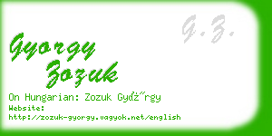 gyorgy zozuk business card